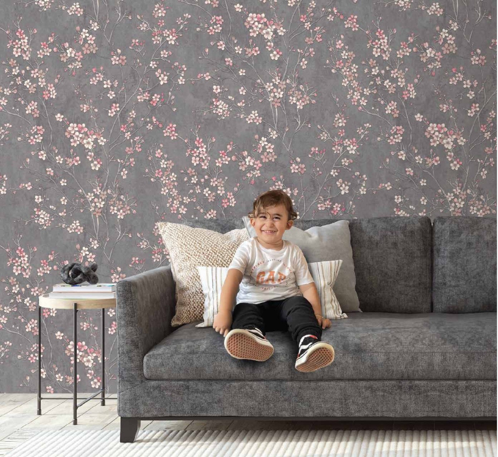 Minimal Çiçek Desen Duvar Kağıdı