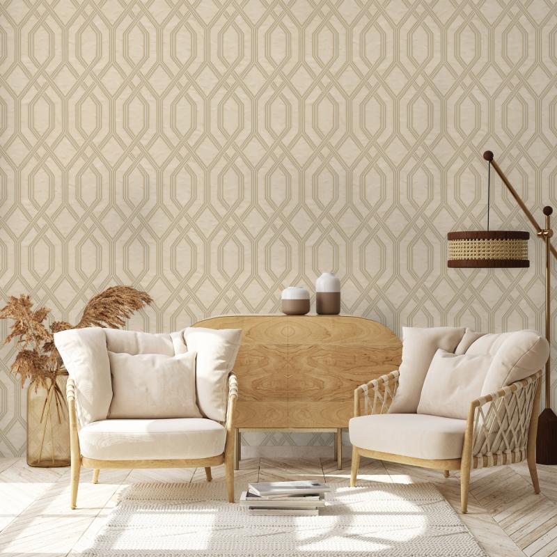 Modern Geometrik Desen Duvar Kağıdı